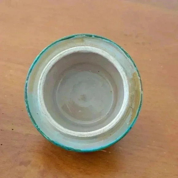 Small BOWL LIDDED PART OF THEE PIECE VINTAGE MOORISH HAND MADE COLLE… - Picture 6 of 9